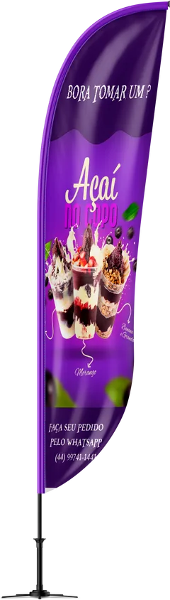Wind banner roxo de açaí