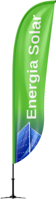 Wind banner verde de energia solar