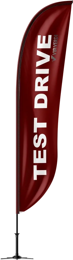 Wind banner vinho escrito Test Drive